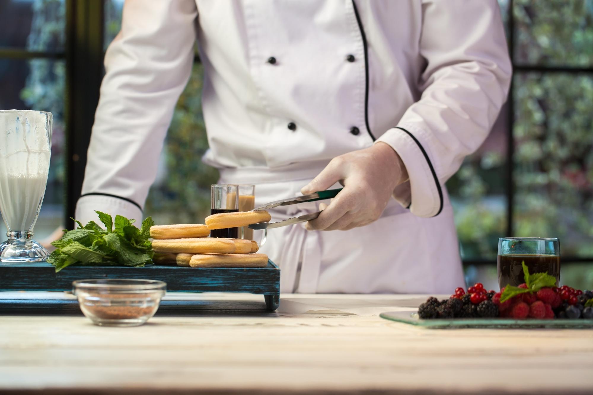 Instructor demonstrating knife skills